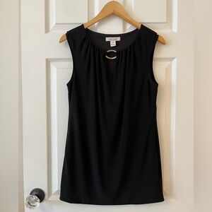 WHBM Black Sleeveless Top